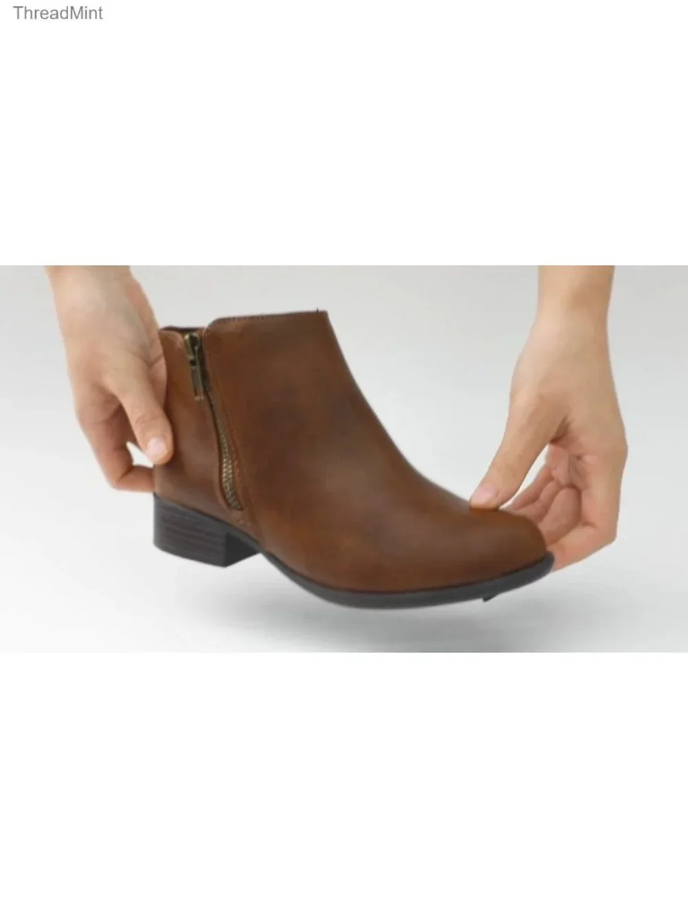 Girls Ankle Booties Side Zipper Soft Sole Comfort Shoes